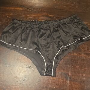 ​Seven 'til Midnight Black Satin Lingerie Shorts
